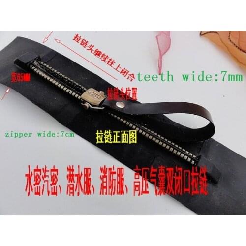 Zipper5# black waterproof 17cm for Diving suit/hovercraft/life jackets for ships/close-end/Watertight airtight/Underwater Diving