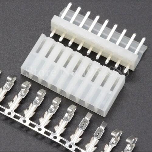 1Set CH3.96 Connector 9Pin 180 Degree Straight Pin 3.96mm Pin Header Wafer 3.96-AWG + Terminal + Housing