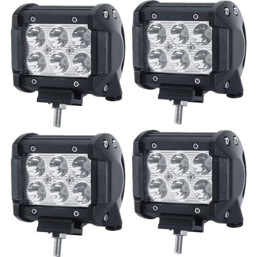 4inch 18W Spot LED light bar Driving Fog Lights bulb 4x4 Led Work Light for offroad 12V 24V Off Road ATV UTV UAZ UTE Boat