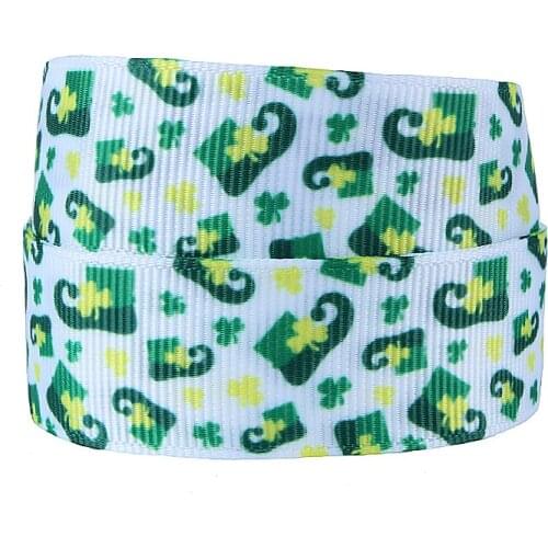 50Y/lot) New st patrick holiday celebration grosgrain ribbons for decoration