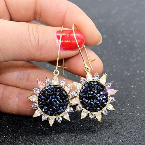 AINAMEISI 2021 Crsytal Fashionable New Alloy Earrings Retro Exaggerated Fashion Iadies Dripping Earrings Gift Jewelry