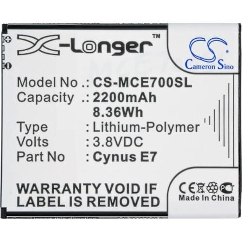 Cameron Sino 2200mAh battery for MOBISTEL Cynus E7 Mobile, SmartPhone Battery