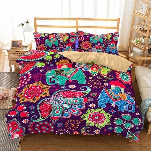 Bohemia Comforter Bedding Sets 228x228 High Grade Flexible Duvet Cover Set Luxury Boho Bedding King Size Home Textile 2/3 pcs