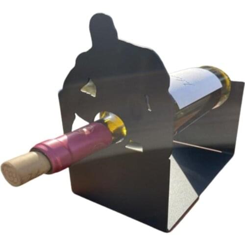 Decorative Wine Rack Wine Display Shelf Stand Iron Black Wine Bottle Home Bar Kitchen Storage Office Wine Rack Table