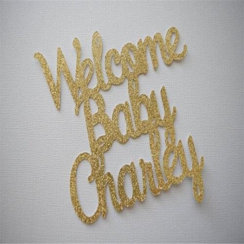 Welcome Baby Shower Cake Topper, Baby Shower Cake Topper, Glitter Baby Shower Cake Topper, Personalized Baby Shower Cake Topper