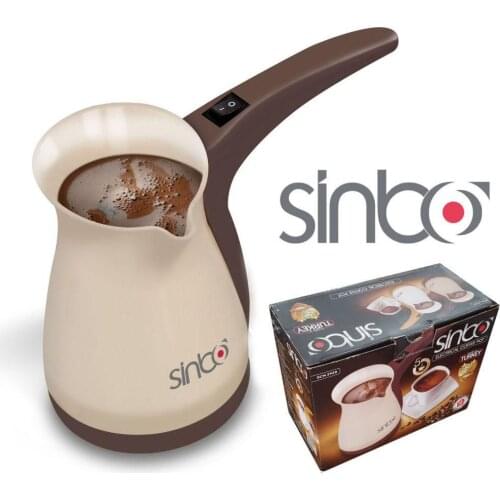 Sinbo Coffee Machine Electric Turkish Coffee Espresso Cappuccino Easy Portable Fast Wired 1000W 0.4L 5 Cups Capacity