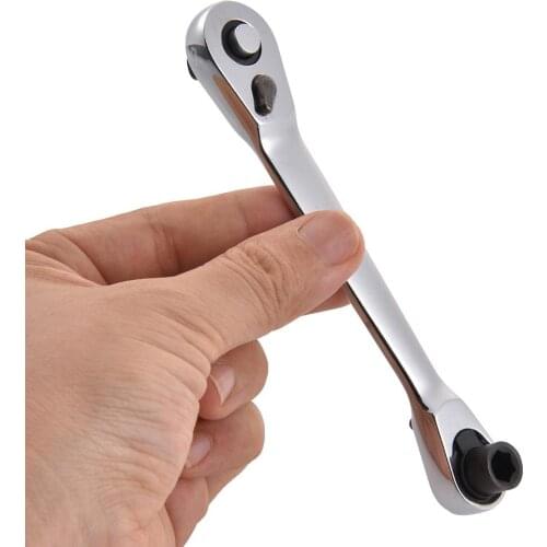 1pcs 1/4"Mini Ratchet Wrench Batch Head Handle Small Fly Socket Wrench Double-Ended Torque Wrench Spanner Hand Repair Tools