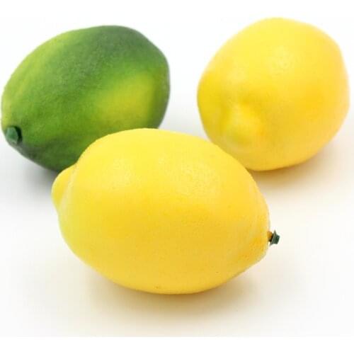 4PCS lemon Artificial Fruits Simulation Fruits for home and party wedding decoration Photo props kitchen decor fruit mold