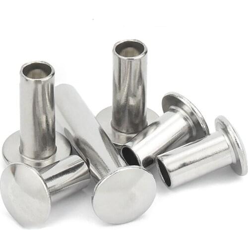 M2 M2.5 M3 M4 M5 M6 GB873 Round Flat Button Truss Head Half Semi Hollow Rivet 304 Stainless Steel