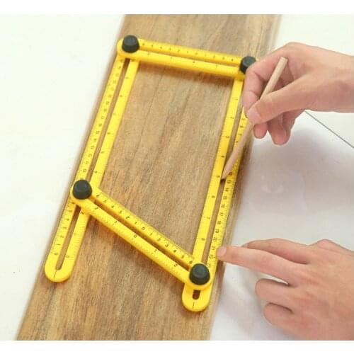 Multifunctional Plastic Ruler Folding At Any Angle Multi purpose Changeable Four-sided Folding Ruler Hand drawn Measuring