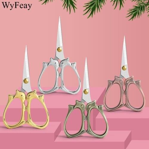 Stainless Steel Vintage Scissors Embroidery and Sewing Scissors Needlework Cutter DIY Retro Zakka Tailor Scissors Fabric Crafts