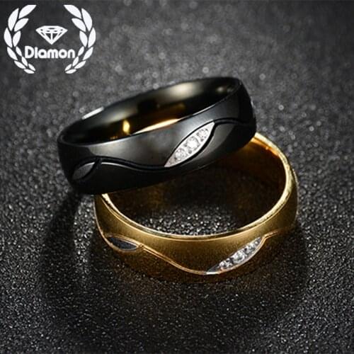 Diamon New Zircon Ring Personal Fashion Design Couple Lovers Man For Women Engagement Christmas Birthday Jewelry Gift