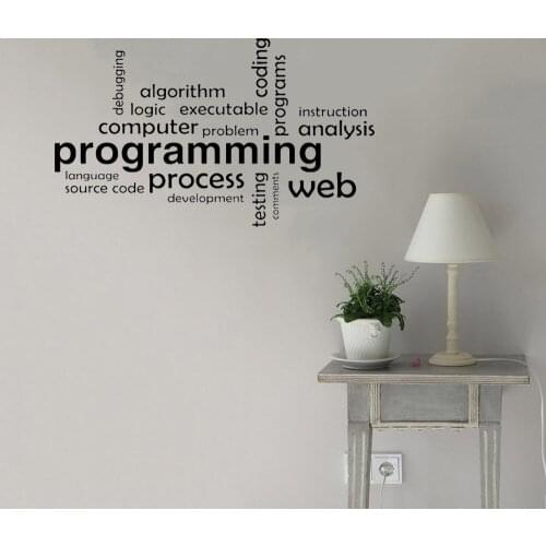 Office Wall Sticker Programmer Code Wall Decals Office Page Not Found Art Decoration Removable Murals Vinyl DW10336