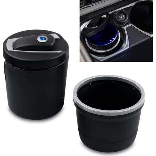 Portable Car Truck LED Blue Light Cigarette Smoke Store Cup Ashtray For Dacia Duster Logan Sandero Lodgy Car Styling Accessories