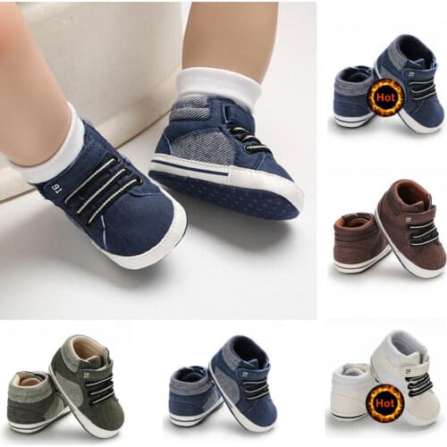 Newborn Infant Baby Boy Girl Casual Shoes Toddler Patchwork Solid Hook Baby Shoes 4 Colors