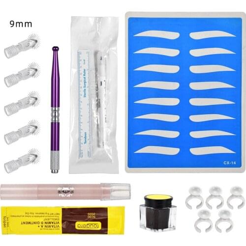Sobrancelhas Profissional Kit Microblading Kit Microblading Practice Skin HandMade Pen Eyebrow Tattoo Practice Kit Makeup Tools