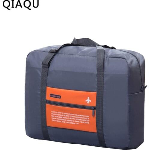 QIAQU 2018 Free Shipping New Folding Travel Bag Large Capacity Unisex Luggage Packing Women Nylon Travel Handbags