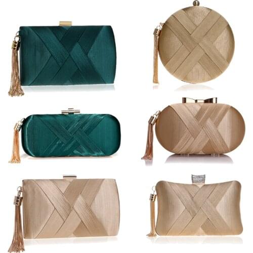 SEKUSA fashion women evening bags tassel ladies clutch purse shoulder chain wedding party handbags bags