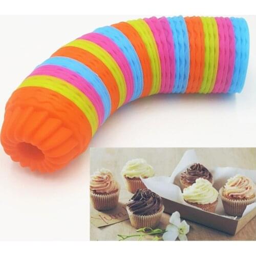 7*3.5cm Cake Cup Silicone Muffin Cups Cupcake Mold Baking Tools Cake Decorating Tools For Bakeware Cupcakes Cake Stencil