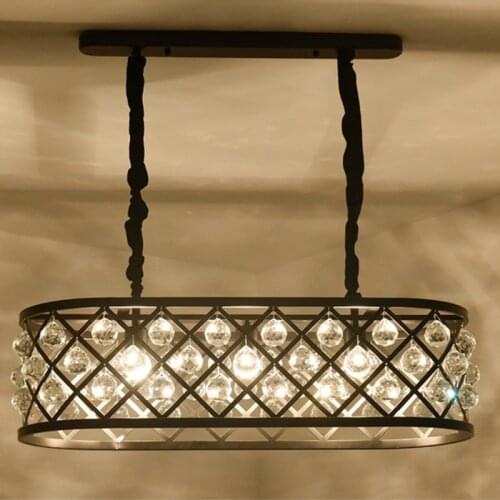 Retro crystal drops Chandelier E14 hanging lamp modern lustres light for Hallway Kitchen Dining Room Bedroom Living Room bedroom