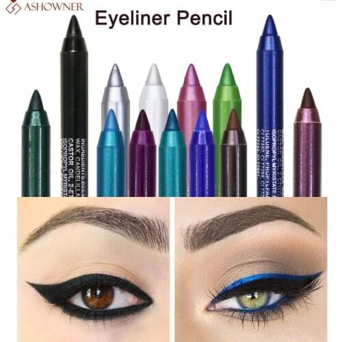 6 Color Long-lasting Eyeliner Pencil Waterproof Pigment Green Brown eyeliner Pen Women Color Eye Makeup Cosmetics Color Eyeliner