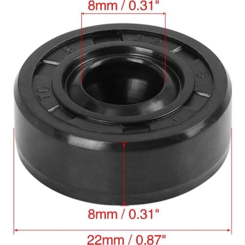 UXCELL Metric Rotary Shaft Oil Seal 8X16x7mm 8X22x7mm 8X22x8mm TC Double Lipped