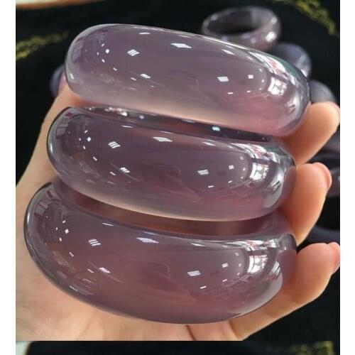 Natural Brazilian Boutique Imperial Purple Chalcedony Agate Bracelet