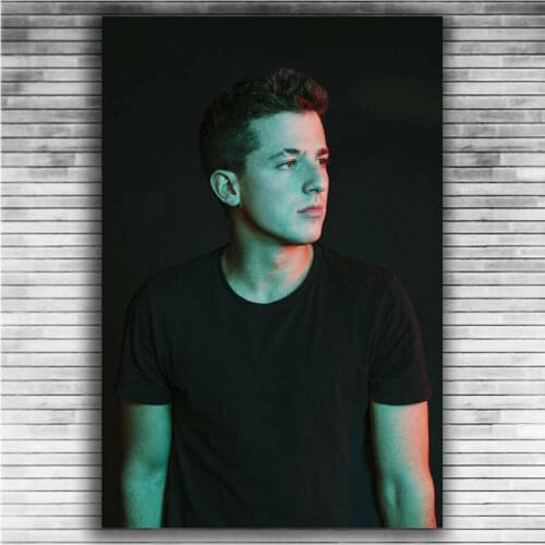 Charlie Puth Music Singer Silk Fabric Wall Poster Art Decor Sticker Bright
