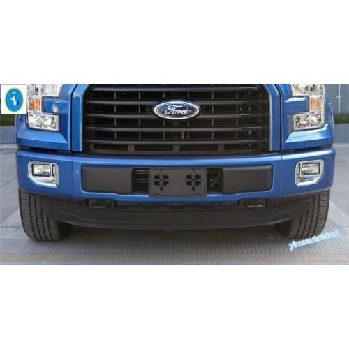 Yimaautotrims Auto Accessory Front Fog Lights Lamp Eyelid Molding Cover Trim 2 Pcs / Set Fit For Ford F150 2015 2016 ABS