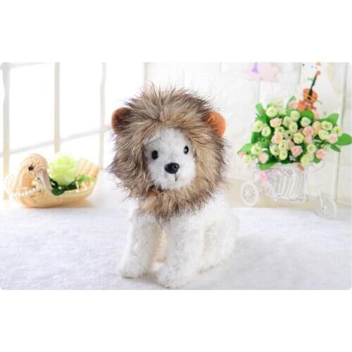 Funny Hat Pet Cat Wig Funny Turned Lion Headgear Wig Cat Dog Pet Costume Supplies Lion Head Fake Ear Turned Into A New Pet
