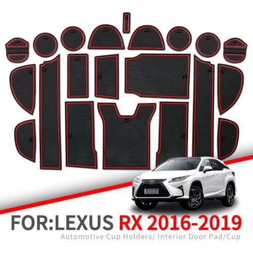 ZUNDUO Anti-Slip Gate Slot Mat For Lexus RX 300 200t 450h RX200t RX300 RX450h 2016 ~ 2019 Accessories Rubber Cup Non-slip mats