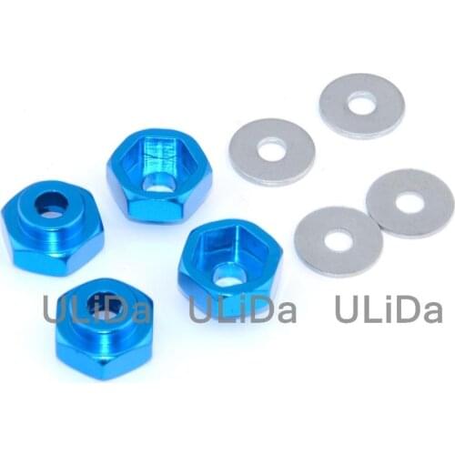 12mm Turn 17mm Aluminum Wheel Hex Adapter Drive Hub 4P For 1/10 Scale RC Hobby Car Off Road Monster Truck Buggy