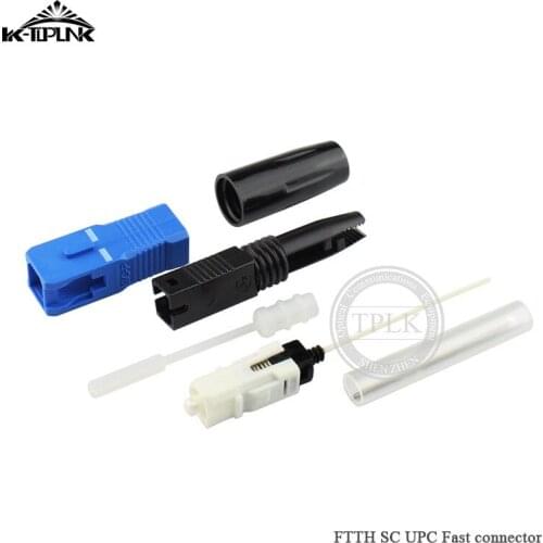 50PCS FTTH SC UPC Fast connector FTTH Fiber Optic Fast Connector Embedded type Connector 100% high quality