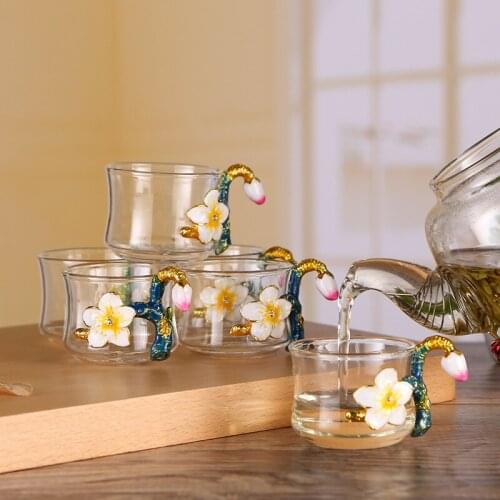 6 pcs A new type of kungfu tea tea cup is a cup of hot cup enamel fruit cups