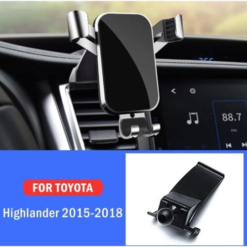 Car Mobile Phone Holder Special Mounts Stand GPS Gravity Navigation Bracket For Toyota Highlander 2015-2018 Car Accessories