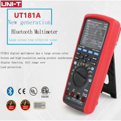UNI-T UT181A 20000 Digital Multimeter Data Logging True RMS Tester DMM Capacitance Temperature Meter IP65 USB Data Transfer