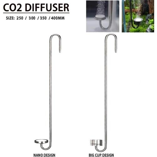 ZRDR Aquarium CO2 Diffuser Stainless Steel Material Atomizer Ceramic Disc Refiner, Used For Aquatic Plant Growth Accessories