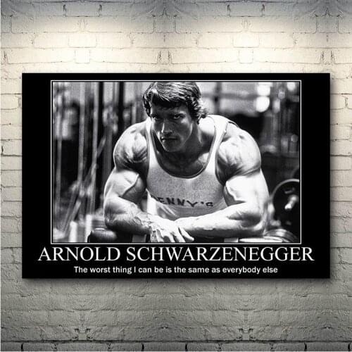 Arnold Schwarzenegger Bodybuilding Motivational Canvas Wall Art Pictures Home Decor Accessories Paintings Living Room Decoration