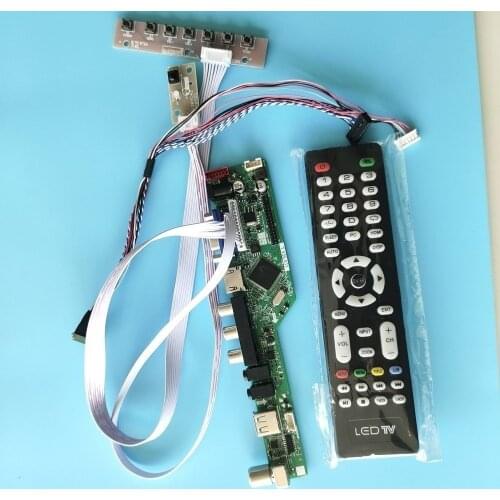 Kit for LTN145AT01-H01 1366X768 40pin Display LVDS TV AV Panel Screen Remote Controller Board Monitor VGA LCD Audio LED HDMI USB