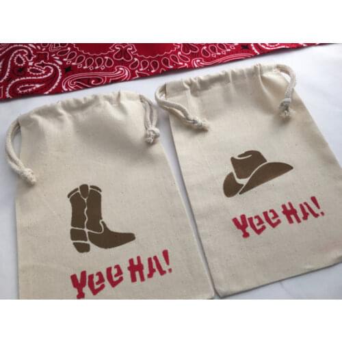 Western Cowboy Hat and Boot wedding birthday party Hangover Kit muslim bags baby shower Christening baptism favors gift bag