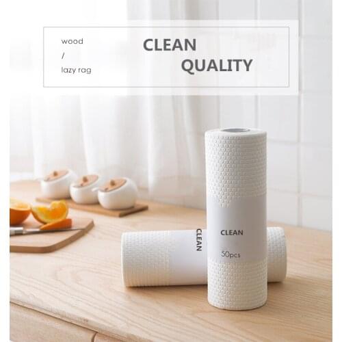 Re-Usable Kitchen Dish Cloth Bamboo Towels Bamboo Paper Towel Roll Organic Washable Dish Cloths Clean Washing Towel