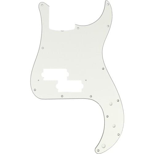 Musiclily Pro 13-Hole P Bass Pickguard for JPN Fender Japan 4-String Precision Bass, 3Ply Parchment