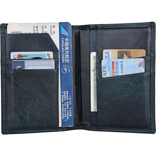 J.M.D Men Wallet Genuine Leather Passport Cover Rfid Passport Holder Designer Travel Cover Case Credit Card Holder R-8437