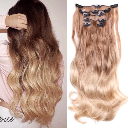 Belle Show Natural Synthetic Halo Hair Extensions No Clip In Artificial Fake Ombre Blonde Brown Black Pink Wavy False Hair Piece