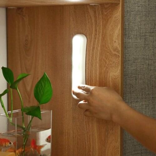 Japan Wireless LED Night Light Under Cabinet Light Wardrobe Closet Kitchen Lamp Push Touch Night Light Stick On Battery Powered