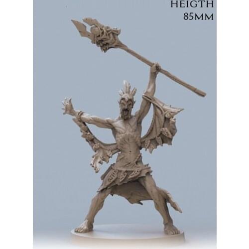 New Unassembled 1/22 85mm ancient man warrior with Spear (NO BASE ) Resin Figure Unpainted Model Kit