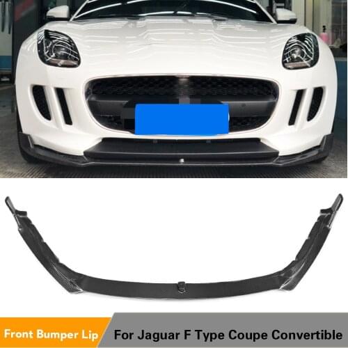 Carbon Fiber Front Bumper Lip Chin Spoiler for Jaguar F Type Coupe Convertible 2-Door 2015 - 2017 Car Styling