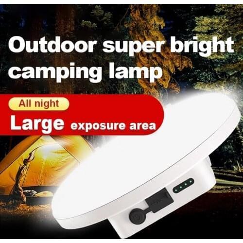 15600mAh Portable High Power Rechargeable LED Camping Tent Light Stepless Dimming Lantern Dual Purpose Emergency Night Lamp