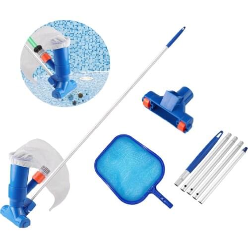 Portable Pool Cleaning Kit Accessories Water Vacuum Spray Maintenance Cleaner Tools with Vacuum Head Skimmer Net Handles Kits