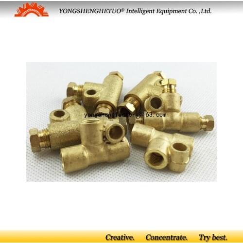 Oil distributor 3 way copper connector adapter junction block 3T-8-8